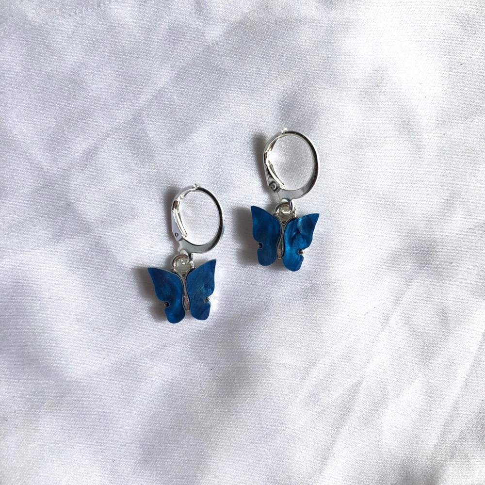 Royal Blue Butterfly Earrings